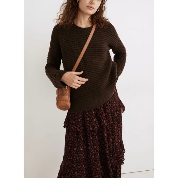 MADEWELL Brown Elsmere Pullover Sweater Size Medium - Picture 1 of 15
